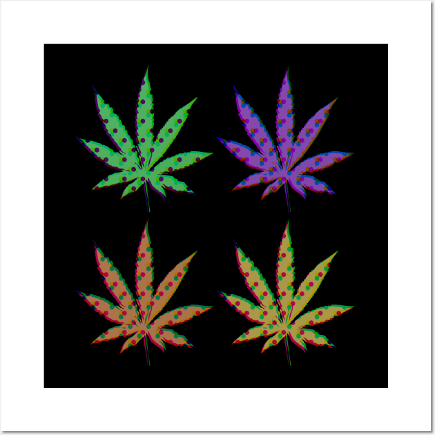 Cool Polka Dot Weed Plans Cannabis Wall Art by Lin Watchorn 